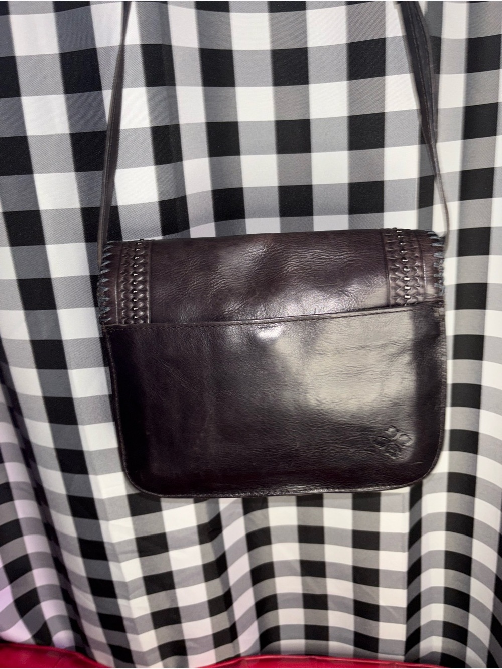 Patricia Nash Beaumont Black Tooled Leather Crossbody Bag - Picture 2 of 9